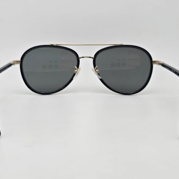 Tory Burch TY6089 33056V Black Frame Silver Mirror Grey Lens Aviator Sunglasses main image 6